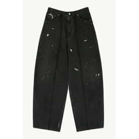 MM6 | エムエムシックス ワイドレッグ ジーンズ BLACK (SH0LA0011M30011966) 25AW 25秋冬 パンツ デニム ジーンズ ワイドレッグ