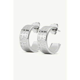 【7月19日20時〜エントリーで最大P20倍】MM6 Maison Margiela | エムエムシックス NUMERIC MINIMAL SIGNATURE HOOP EARRINGS SILVER (SM7VG0056SV0310951) 【 送料無料 】 正規品 正規 アクセサリー 真鍮 ピアス フープピアス