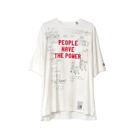 Maison MIHARA YASUHIRO 【メゾンミハラヤスヒロ】 Distressed T-shirt white (J12TS532) 24ss 24春夏 トップス ホワイト