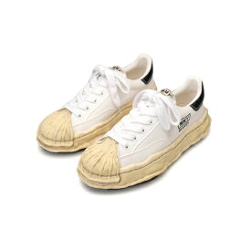＼最大10%OFFクーポン！ポイント20倍※エントリー必須／ Maison MIHARA YASUHIRO 【メゾンミハラヤスヒロ】"BLAKEY" OG Dyed Sole Canvas Low-top Sneaker WHITE (A13FW728) 24AW 24秋冬 スニーカー
