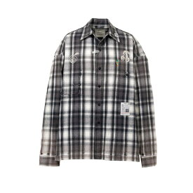 ＼全品5倍＆最大20％OFFクーポン／ Maison MIHARA YASUHIRO|メゾンミハラヤスヒロ Vintage Like Check Shirt BLACK , RED , GREEN (J15SH181) 25AW 25秋冬 チェック シャツ ヴィンテージ ビンテージ