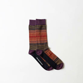 white mountaineering 【ホワイトマウンテニアリング】MULTI STRIPE SOCKS PURPLE (WM2371810) 23SS 23春夏 靴下 ハイソックス