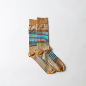 white mountaineering 【ホワイトマウンテニアリング】MULTI STRIPE SOCKS BEIGE (WM2371810) 23SS 23春夏 靴下 ハイソックス