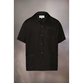 Maison Margiela【メゾン マルジェラ】レーヨンツイルシャツ BLACK (S50DR0003S60495900) 24SS 24春夏 シャツ オープンカラーシャツ
