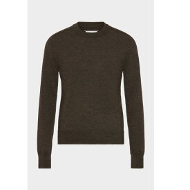 Maison Margiela|メゾンマルジェラ Elbow Patch Wool Sweater BROWN /144M (S50HL0041M13098144M) トップス フーディー パーカー エルボーパッチ ウール セーター