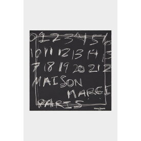 Maison Margiela | メゾン マルジェラ NUMBERING SILK SCARF BLACK (S51TF0048M35819900S) 【 送料無料 】 正規品 正規 小物 スカーフ シルク プリント