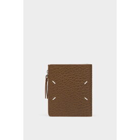 Maison Margiela | メゾン マルジェラ LEATHER FLAP WALLET BROWN (SA1UI0023P4455T2181) 26SS 26春夏 【 送料無料 】 正規品 正規 財布 ウォレット ファスナー カードホルダー グレイニーレザー フリップフラップ ロゴ エンボス加工 4本 ステッチ