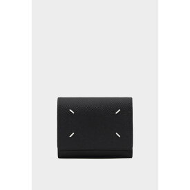 Maison Margiela|メゾン マルジェラ FOUR STITCHES WALLET BLACK (SA3UI0017P4745T8013) 26SS 26春夏 【 送料無料 】 正規品 正規 財布 ウォレット グレイニーレザー 三つ折り スナップボタン フラップ 4ステッチ