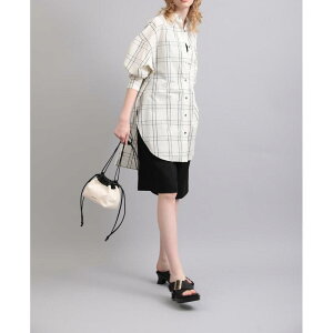�_�S�iP10�{�I4/4(�y)20���`�^ SACRA�y�T�N���zH.COUNT COTTON PLAID SHIRT 050ECRU (126102072) 26SS 26�t�� �@�g�b�v�X�@�����O�V���c