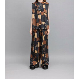 SACRA【サクラ】GEOMETRIC PAINTING TOP 　990BLACK (126517071) 26AW 26秋冬 　トップス　ジオメトリック　ペイント　ノースリーブ