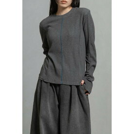 MARECHAL TERRE 【マルシャルテル】 ラグウォームインナー GRAY (ZMT255CT517) 25AW　25秋冬　トップス　カットソー　リブニット　クルーネック