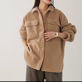 【marmors】boa shirt jacket 　CAMEL (0226306077) 26AW　26秋冬　ボア　シャツジャケット