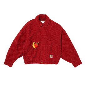 ＼最大10%OFFクーポン！ポイント20倍※エントリー必須／ doublet | ダブレット STRAWBERRY WORK JACKET RED (26SS16BL254-1) 26SS 26春夏 ジャケット アウター ワークジャケット 苺 イチゴ ストロベリー SKY HIGH FARM