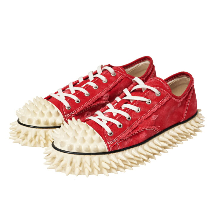 楽天市場】doublet|ダブレット SPIKY CANVAS SNEAKER RED(25SS60FT67 