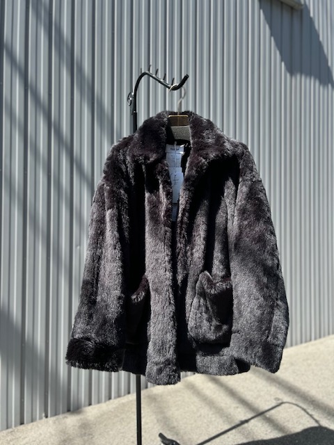 doublet 【ダブレット】 HAND-PAINTED FUR JACKET BLACK (23AW05BL168) 23AW 23秋冬 アウター ジャケット ファー