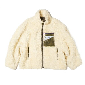 doublet | _ubg HEMP FAUX FUR ZIP-UP JACKET IVORY , KHAKI (25AW10BL231) 25AW 25H~ WPbg AE^[ t@[ WbvAbv Wbv tWbv wv