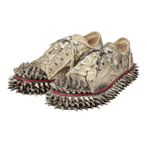 doublet | �_�u���b�g DIRTY SPIKE TOE CAP CANVAS SNEAKER WHITE (26SS76FT67) 26SS 26�t�� �X�j�[�J�[ �X�p�C�L�[