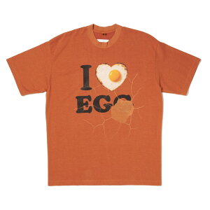 doublet | �_�u���b�g I LOVE EGG T-SHIRT BROWN (26SS33CS428) 26SS 26�t�� �g�b�v�X T�V���c ���� �V���[�g�X���[�u �� �G�b�O