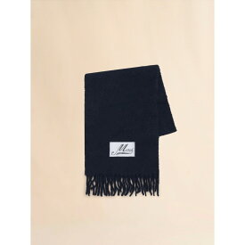 MARNI | マルニ brushed alpaca scarf BLUE BLACK (ASZC0005A0UTW91800B59) 25AW 25秋冬【 送料無料 】 正規品 アルパカ スカーフ マフラー ストール メンズ レディース ブランド フリンジ