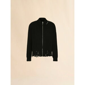 �_�S�iP10�{�I4/4(�y)20���`�^ MARNI | �}���j ZIP DISHEVELLED COTTON JUMPER BLACK (CDMG0188A0UFC65200N99) 26SS 26�t�āy �������� �z ���K�i �W���P�b�g �A�E�^�[�@�W�b�v