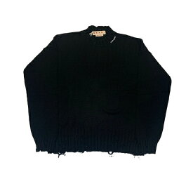 MARNI (マルニ) ダメージコットンニット Black (GCMG0210A0UFC652) 22AW 22秋冬