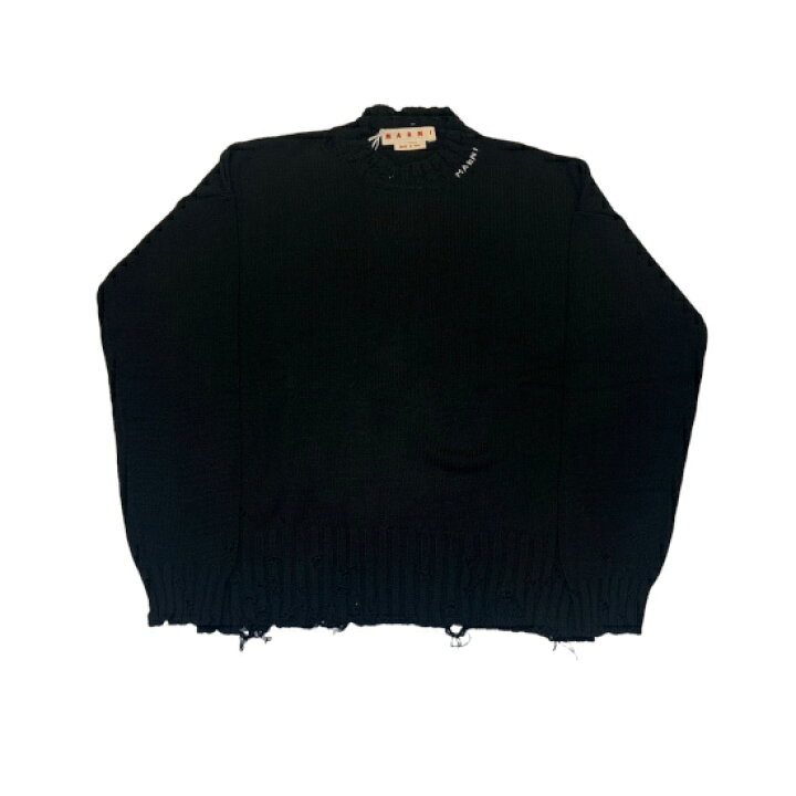 楽天市場】MARNI 【 マルニ 】 ダメージコットンニット Black  