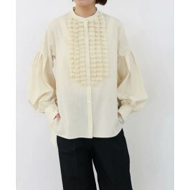 MARILYN MOON 【マリリンムーン】modern tuck frill blouse　09.IVORY (4254-10709) 25AW　25秋冬 フリルブラウス