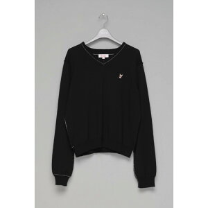 MASU | �G���G�[�G�X���[ FLOWER ANGEL SWEATER BLACK (M26H9KN001) 26AW 26FW 26�H�~ �g�b�v�X V�l�b�N �Z�[�^�[ �E�[�� �R�b�g�� ���a�� �~�h���� �t�����[ �G���W�F��
