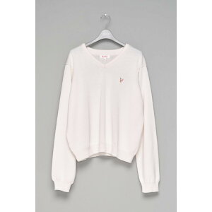 MASU | �G���G�[�G�X���[ FLOWER ANGEL SWEATER MILK (M26H9KN001) 26AW 26FW 26�H�~ �g�b�v�X V�l�b�N �Z�[�^�[ �E�[�� �R�b�g�� ���a�� �~�h���� �t�����[ �G���W�F��