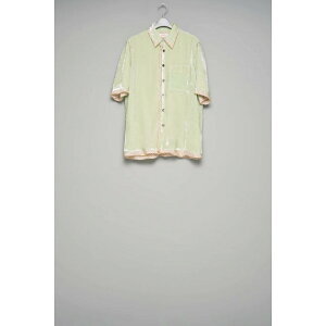 MASU | �G���G�[�G�X���[ UNEVEN VELVET HALF SLEEVE SHIRT MELON (M26U6SH001) 26SS 26�t�� �V���c �x���x�b�g ���[����