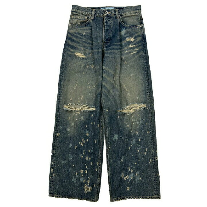 楽天市場】DAIRIKU 【ダイリク】SUPER DAMAGE WIDE DENIM PANTS INDIGO 