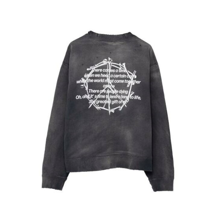 楽天市場】KAMIYA 【カミヤ】Destroyed Printed Sweatshirt BLACK 