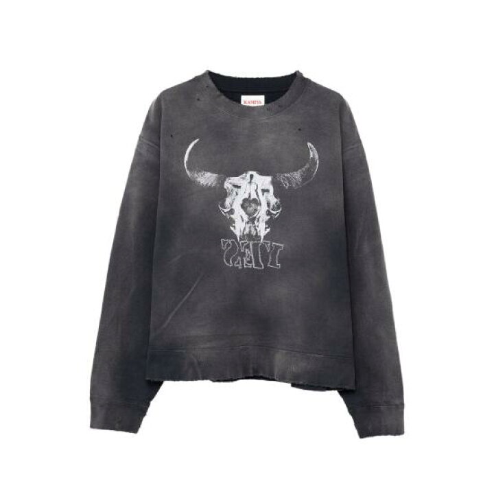 楽天市場】KAMIYA 【カミヤ】Destroyed Printed Sweatshirt BLACK 