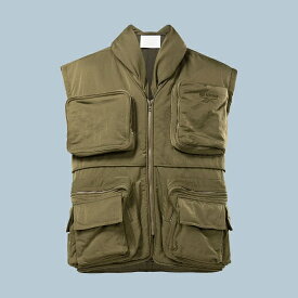 ＼全品エントリーでP10倍／ HED MAYNER 【ヘドメイナー】 HED MAYNER×Reebok POCKETED VEST ARMY GREEN (RMEX003C99FA)24SS 24春夏 ベスト ポケットベスト