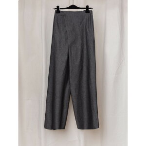 GABRIELA COLL GARMENTS | �K�u���G�� �R�[�� �K�[�����c S17 NO.310 BLACK DENIM CROSSED TROUSERS BLACK DENIM (S16-310) 25AW 25�H�~ �p���c �f�j�� �g���E�U�[�Y �v���[�c �I�[�o�[�T�C�Y �M���U�[