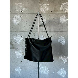 GABRIELA COLL GARMENTS | �K�u���G�� �R�[�� �K�[�����c NO.131 LEATHER GATHERED CROSSED BAG BLACK (S9-131) 26SS 26�t�� �o�b�O ���U�[�o�b�O �N���X�o�b�O ���U�[ �M���U�[