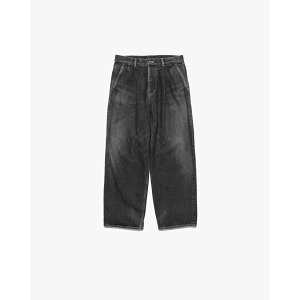 Graphpaper | �O���t�y�[�p�[ Selvage Denim Two Tuck Pants -DARK FADE- BLACK (GU261-40061DB) 26SS 26�t�� �p���c �f�j�� �Z���r�b�` �^�b�N 2�^�b�N ���C�h�X�g���[�g Cone Denim