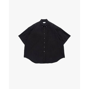 Graphpaper | �O���t�y�[�p�[ Oxford S/S Oversized B.D Shirt BLACK (GM261-50025B) 26SS 26�t�� �g�b�v�X �V���c �I�[�o�[�T�C�Y ���� �V���[�g�X���[�u �o���h�J���[�I�b�N�X�t�H�[�h �{�^���_�E��