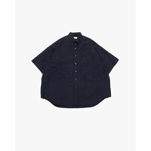 Graphpaper | �O���t�y�[�p�[ Oxford S/S Oversized B.D Shirt NAVY (GM261-50025B) 26SS 26�t�� �g�b�v�X �V���c �I�[�o�[�T�C�Y ���� �V���[�g�X���[�u �o���h�J���[�I�b�N�X�t�H�[�h �{�^���_�E��