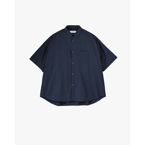 Graphpaper | �O���t�y�[�p�[ Broad S/S Oversized Regular Collar Shirt NAVY (GM261-50003B) 26SS 26�t�� �g�b�v�X �V���c�h���b�v�V�����_�[ �{�b�N�X�V���G�b�g �I�[�Z���e�B�b�N ���M�����[�J���[ �V���[�g�X��