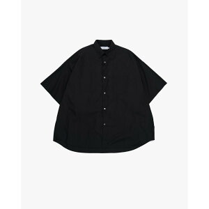 Graphpaper | �O���t�y�[�p�[ Broad S/S Oversized Regular Collar Shirt BLACK (GM261-50003B) 26SS 26�t�� �g�b�v�X �V���c�h���b�v�V�����_�[ �{�b�N�X�V���G�b�g �I�[�Z���e�B�b�N ���M�����[�J���[ �V���[�g�X