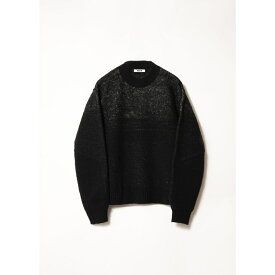 ＼エントリーでP10倍／ NTN | エヌティーエヌ BETA CREW NECK SWEATER BLACK×GRAY (N005-036073) 25AW 25秋冬トップス ニット クルーネック ボックスシルエット