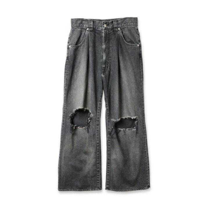 楽天市場】DAMAGE ONE TUCK WIDE STRAIGHT DENIM (Jie-STD-PT24) 24SS 