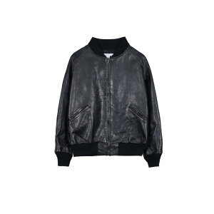 MASSES | �}�V�X LEATHER JACKET ZIP BLACK (1261001013) 26SS 26�t�� �A�E�^�[ �W���P�b�g ���U�[ �W�b�v �W�b�v�A�b�v