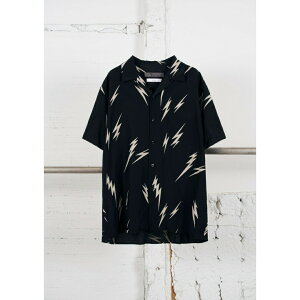 MASSES | �}�V�X× Y's for men BLEACH DYED SS SHIRT BLACK (1269104012) 26SS 26�t�� �g�b�v�X ���� �V���[�g�X���[�u �V���c �I�[�v���J���[ �J��