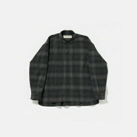 POLYPLOID【ポリプロイド】SHIRT JACKET B CHARCOAL CHECK (C-3-001-008) 24AW 24秋冬 トップス シャツ チェックシャツ