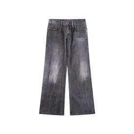 WOKE EDGE|ウォークエッジ Printed Loose Flare Denim BLUE (2521-15917-0150004) (0150005) 25AW 25秋冬 パンツ デニム ルーズ フレア フレアデニム プリント