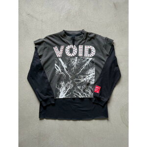 MAISON CASANOVA | ���]�� �J�T�m�o LAYERED RHISTONE TEE VOID BLACK 26SS 26�t�� �g�b�v�X T�V���c �����O�X���[�u ���� ���C���[�h �����C���X�g�[��