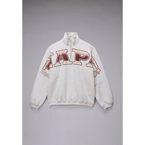 �_���Ԍ���20%OFF�N�[�|���I�|�C���g20�{���G���g���[�K�{�^ NAPAPIJRI | �i�p�s�� × PDF French Terry Sweatshirt NATURE GREY MELANGE (NP0A8B38) 26SS 26�t�� �R���{ �g�b�v�X �n�[�t�W�b�v �t�����`�e���[ �X�E�F