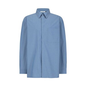 AMOMENTO | �A���[�����g SQUARE POCKET OVERSIZED SHIRT BLUE (AM26SSM05SH) 26SS 26�t�� �g�b�v�X �V���c �V�O�l�`���[ �I�[�o�[�T�C�Y �|�P�b�g�V���c �Z�~�h���b�v�V�����_�[ �X�N�G�A�|�P�b�g �i�b�g�{�^��
